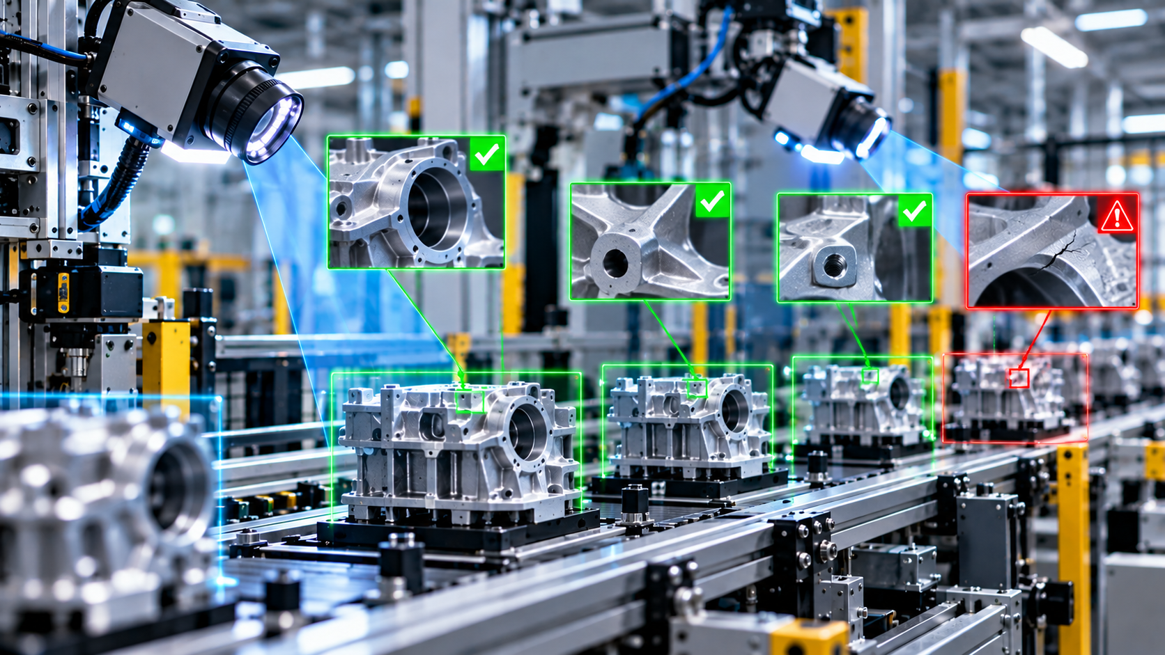 Real-time factory or farm line quality inspection